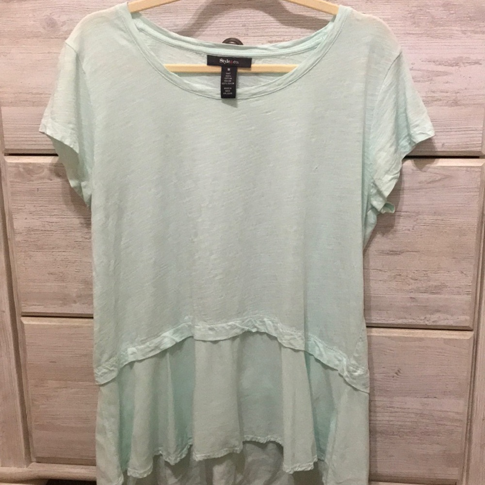 Short sleeve, mint top